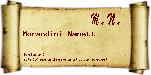 Morandini Nanett névjegykártya